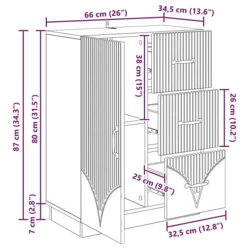 Kreveta Bijela 66 x 34,5 x 87 cm Konstruirano drvo - Bijela Cijena