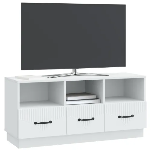 TV ormar s ladicama Bijela 102 x 34,5 x 47 cm Konstruirano drvo - Bijela Cijena