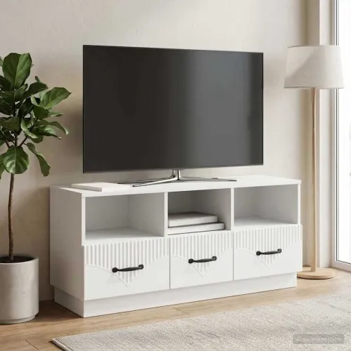 TV ormar s ladicama Bijela 102 x 34,5 x 47 cm Konstruirano drvo - Bijela Cijena