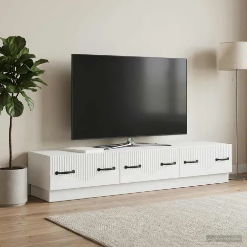 TV ormar s ladicama Bijela 147 x 34,5 x 27 cm Konstruirano drvo - Bijela Cijena