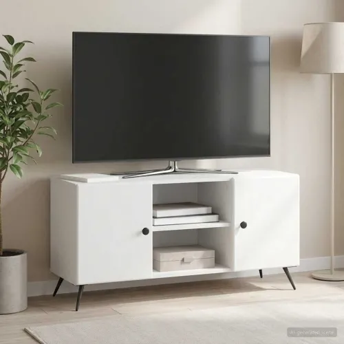 TV ormar Bijela 102 x 34,5 x 50 cm Konstruirano drvo - Bijela Cijena