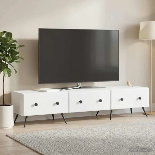 TV ormar s ladicama Bijela 147 x 34,5 x 30 cm Konstruirano drvo - Bijela Cijena
