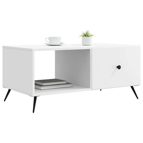 Stolić za kavu Bijela 90 x 50 x 40 cm Konstruirano drvo - Bijela Cijena