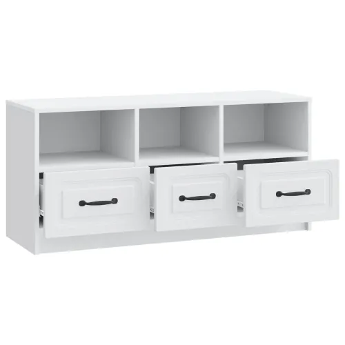 TV ormar s ladicama Bijela 102 x 34,5 x 47 cm Konstruirano drvo - Bijela Cijena
