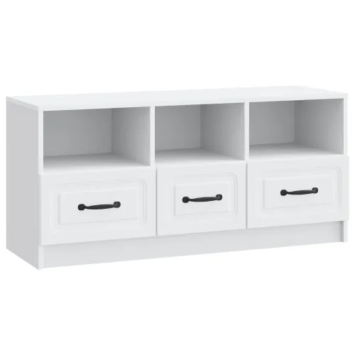 TV ormar s ladicama Bijela 102 x 34,5 x 47 cm Konstruirano drvo - Bijela Cijena