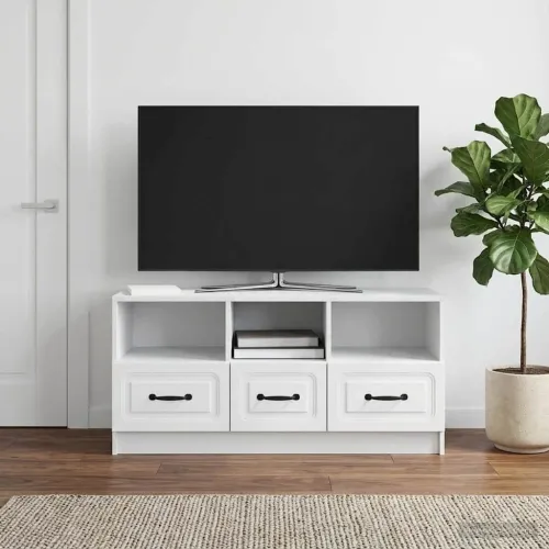 TV ormar s ladicama Bijela 102 x 34,5 x 47 cm Konstruirano drvo - Bijela Cijena