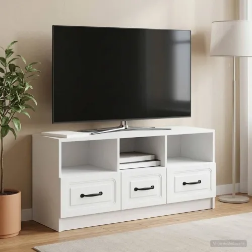 TV ormar s ladicama Bijela 102 x 34,5 x 47 cm Konstruirano drvo - Bijela Cijena