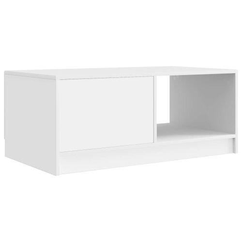 Stolić za kavu Bijela 90 x 50 x 37 cm Konstruirano drvo - Bijela Cijena
