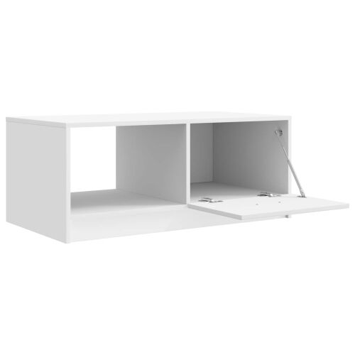 Stolić za kavu Bijela 90 x 50 x 37 cm Konstruirano drvo - Bijela Cijena