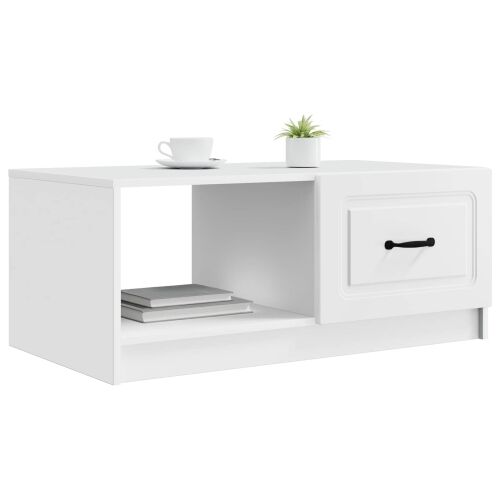 Stolić za kavu Bijela 90 x 50 x 37 cm Konstruirano drvo - Bijela Cijena