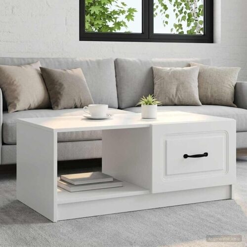 Stolić za kavu Bijela 90 x 50 x 37 cm Konstruirano drvo - Bijela Cijena