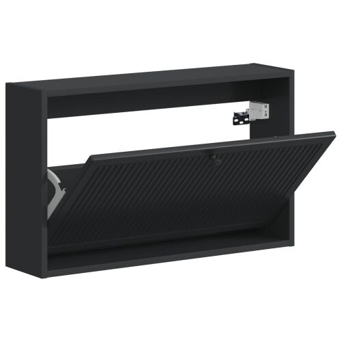 Ormar za cipele na zidu EDE 71 x 17 x 43 cm Konstruirano drvo - Crna Cijena