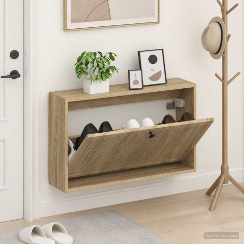 Ormar za cipele na zidu EDE 71 x 17 x 43 cm Konstruirano drvo - Hrast sonoma Cijena