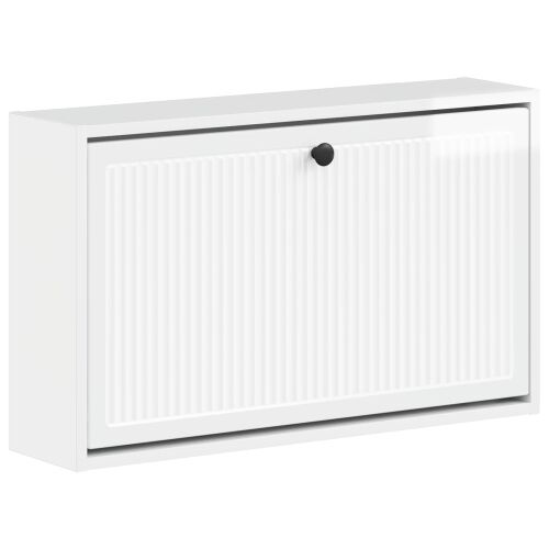 Ormar za cipele na zidu EDE 71 x 17 x 43 cm Konstruirano drvo - Bijela visokog sjaja Cijena