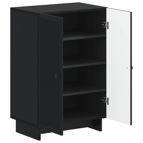 Ormar za cipele EDE 59,5 x 39,5 x 90 cm Konstruirano drvo Crna - Crna Cijena