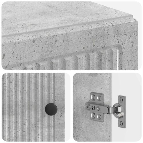 Ormar za cipele EDE 59,5 x 39,5 x 90 cm Konstruirano drvo - Betonska siva Cijena