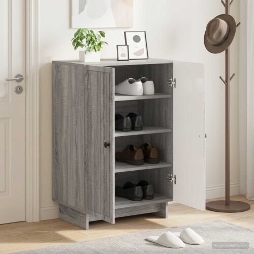 Ormar za cipele EDE 59,5 x 39,5 x 90 cm Konstruirano drvo - Siva Sonoma Cijena