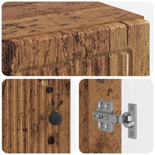 Ormar za cipele EDE 59,5 x 39,5 x 90 cm Konstruirano drvo - Staro drvo Cijena