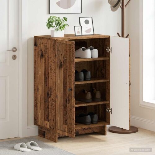 Ormar za cipele EDE 59,5 x 39,5 x 90 cm Konstruirano drvo - Staro drvo Cijena