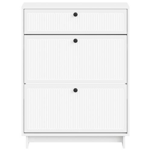 Ormar za cipele EDE 78 x 24 x 103 cm Konstruirano drvo Bijela - Bijela Cijena