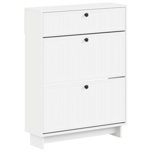 Ormar za cipele EDE 78 x 24 x 103 cm Konstruirano drvo Bijela - Bijela Cijena