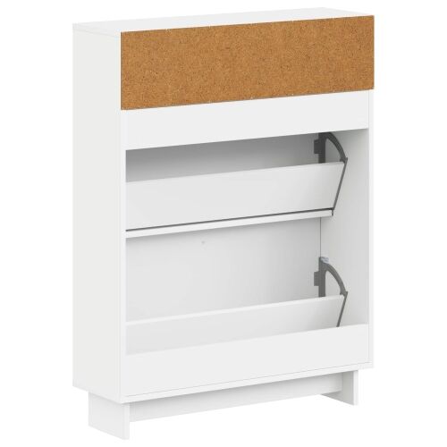 Ormar za cipele EDE 78 x 24 x 103 cm Konstruirano drvo Bijela - Bijela Cijena