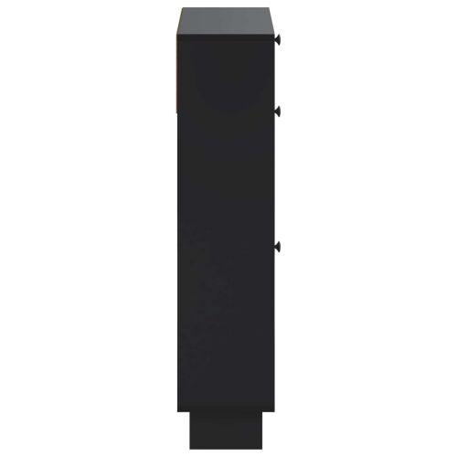 Ormar za cipele EDE 78 x 24 x 103 cm Konstruirano drvo Crna - Crna Cijena