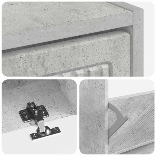 Ormar za cipele EDE 78 x 24 x 103 cm Konstruirano drvo - Betonska siva Cijena