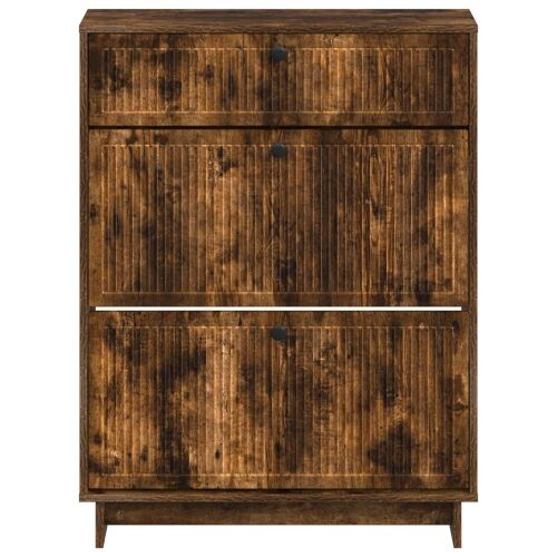 Ormar za cipele EDE 78 x 24 x 103 cm Konstruirano drvo - Dimljeni hrast Cijena