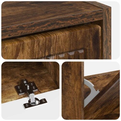 Ormar za cipele EDE 78 x 24 x 103 cm Konstruirano drvo - Dimljeni hrast Cijena