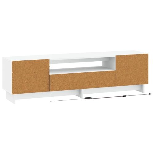 LED TV kabinet EDE 153 x 35 x 43 cm Bijela Konstruirano drvo - Bijela Cijena