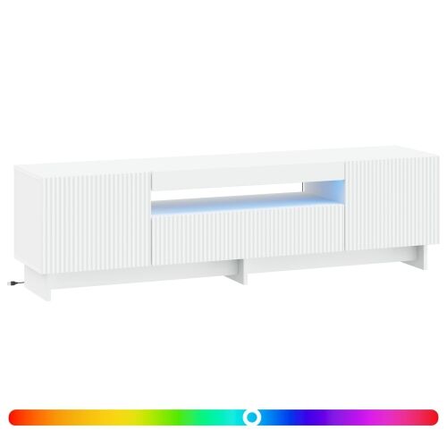 LED TV kabinet EDE 153 x 35 x 43 cm Bijela Konstruirano drvo - Bijela Cijena