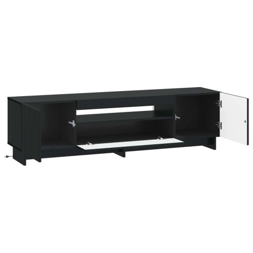 LED TV kabinet EDE 153 x 35 x 43 cm Crna Konstruirano drvo - Crna Cijena