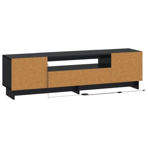 LED TV kabinet EDE 153 x 35 x 43 cm Crna Konstruirano drvo - Crna Cijena