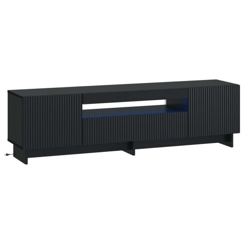 LED TV kabinet EDE 153 x 35 x 43 cm Crna Konstruirano drvo - Crna Cijena