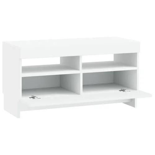 LED TV kabinet ALKMAAR 81 x 35 x 43 cm Bijela Konstruirano drvo - Bijela Cijena