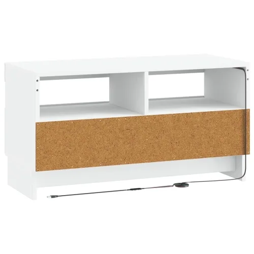 LED TV kabinet ALKMAAR 81 x 35 x 43 cm Bijela Konstruirano drvo - Bijela Cijena