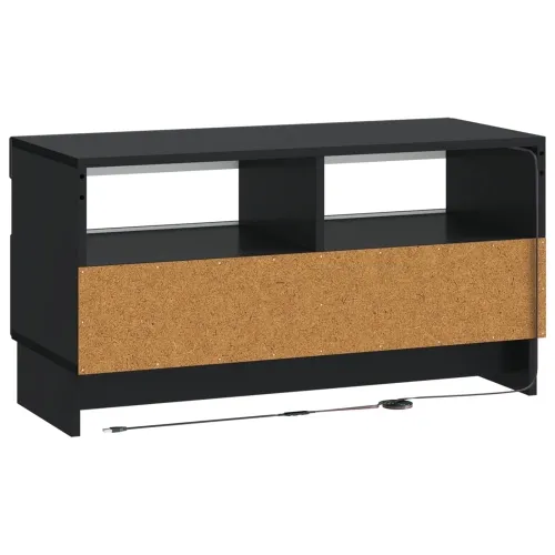 LED TV kabinet ALKMAAR 81 x 35 x 43 cm Crna Konstruirano drvo - Crna Cijena