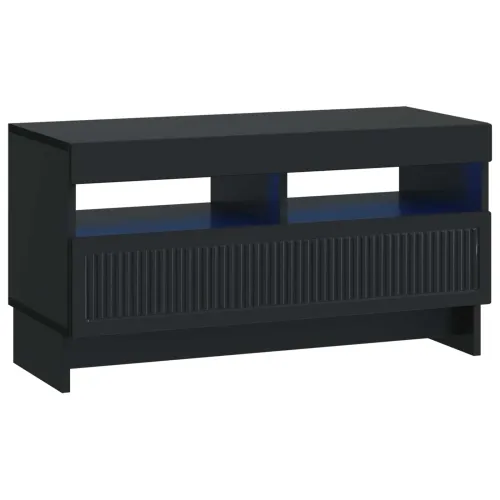 LED TV kabinet ALKMAAR 81 x 35 x 43 cm Crna Konstruirano drvo - Crna Cijena