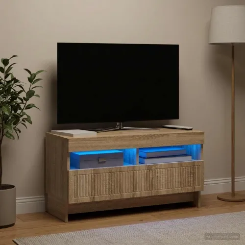 LED TV kabinet ALKMAAR 81 x 35 x 43 cm Hrast sonoma - Hrast sonoma Cijena