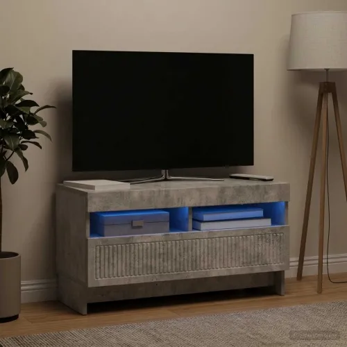 LED TV kabinet ALKMAAR 81 x 35 x 43 cm Betonska siva - Betonska siva Cijena