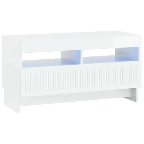 LED TV kabinet ALKMAAR 81 x 35 x 43 cm Bijela visokog sjaja - Bijela visokog sjaja Cijena