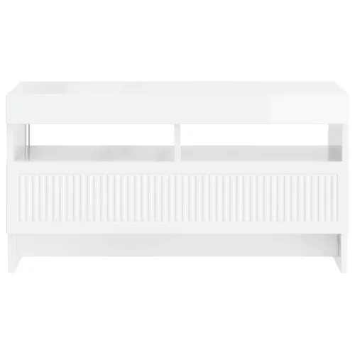 LED TV kabinet ALKMAAR 81 x 35 x 43 cm Bijela visokog sjaja - Bijela visokog sjaja Cijena