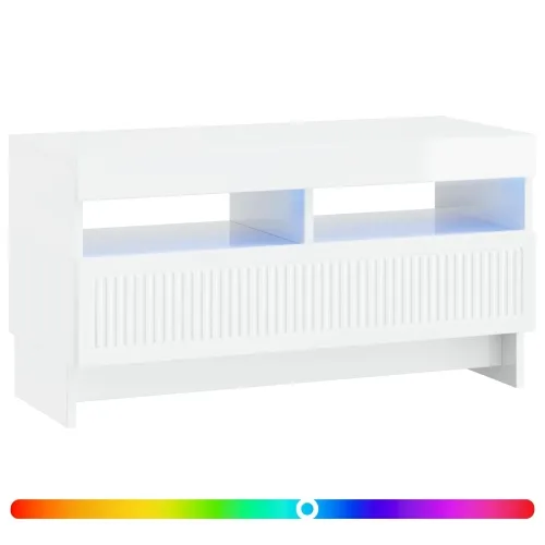 LED TV kabinet ALKMAAR 81 x 35 x 43 cm Bijela visokog sjaja - Bijela visokog sjaja Cijena
