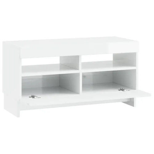 LED TV kabinet ALKMAAR 81 x 35 x 43 cm Bijela visokog sjaja - Bijela visokog sjaja Cijena