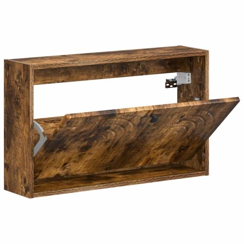 Ormar za cipele na zidu ALKMAAR 71 x 17 x 43 cm Dimljeni hrast - Dimljeni hrast Cijena