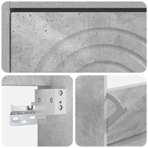 Ormar za cipele na zidu ALKMAAR 71 x 17 x 86 cm Betonska siva - Betonska siva Cijena