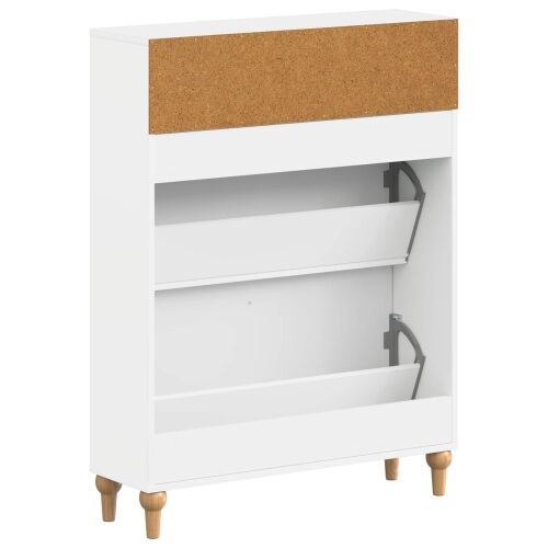 Ormar za cipele ALKMAAR 78 x 24 x 103 cm Konstruirano drvo - Bijela Cijena