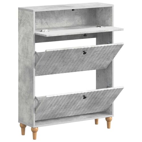 Ormar za cipele ALKMAAR 78 x 24 x 103 cm Konstruirano drvo - Betonska siva Cijena