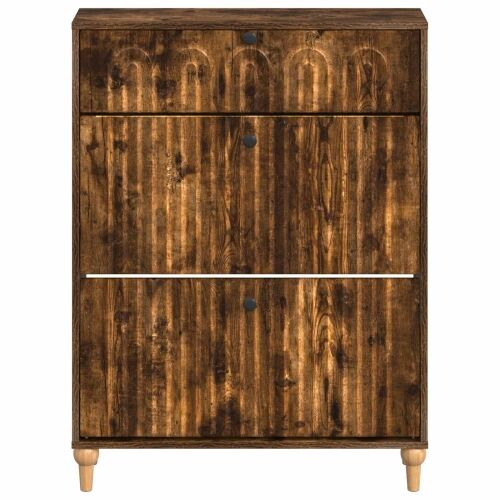 Ormar za cipele ALKMAAR 78 x 24 x 103 cm Konstruirano drvo - Dimljeni hrast Cijena